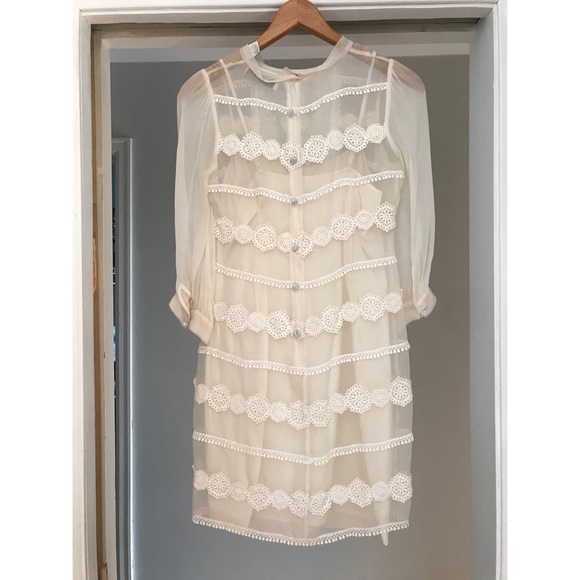 BHLDN Beth Bowery Spun Sugar Shift Wedding Dress - Picture 4 of 5